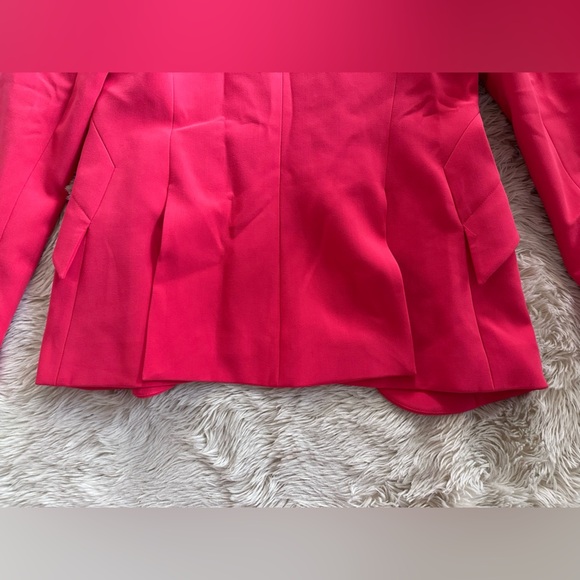 L’Agence Chamberlain Blazer Jacket in Hibiscus Coral Red Size 2 - Picture 15 of 16
